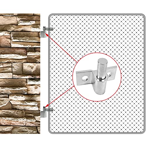 2 Pack Wood Fence Link Gate Hinge With 5/8 Hinge Pin Diameter Heavy Duty Outdoor Post Chain Hinge Galvanized Steel-Horizontal Mount #TOP1