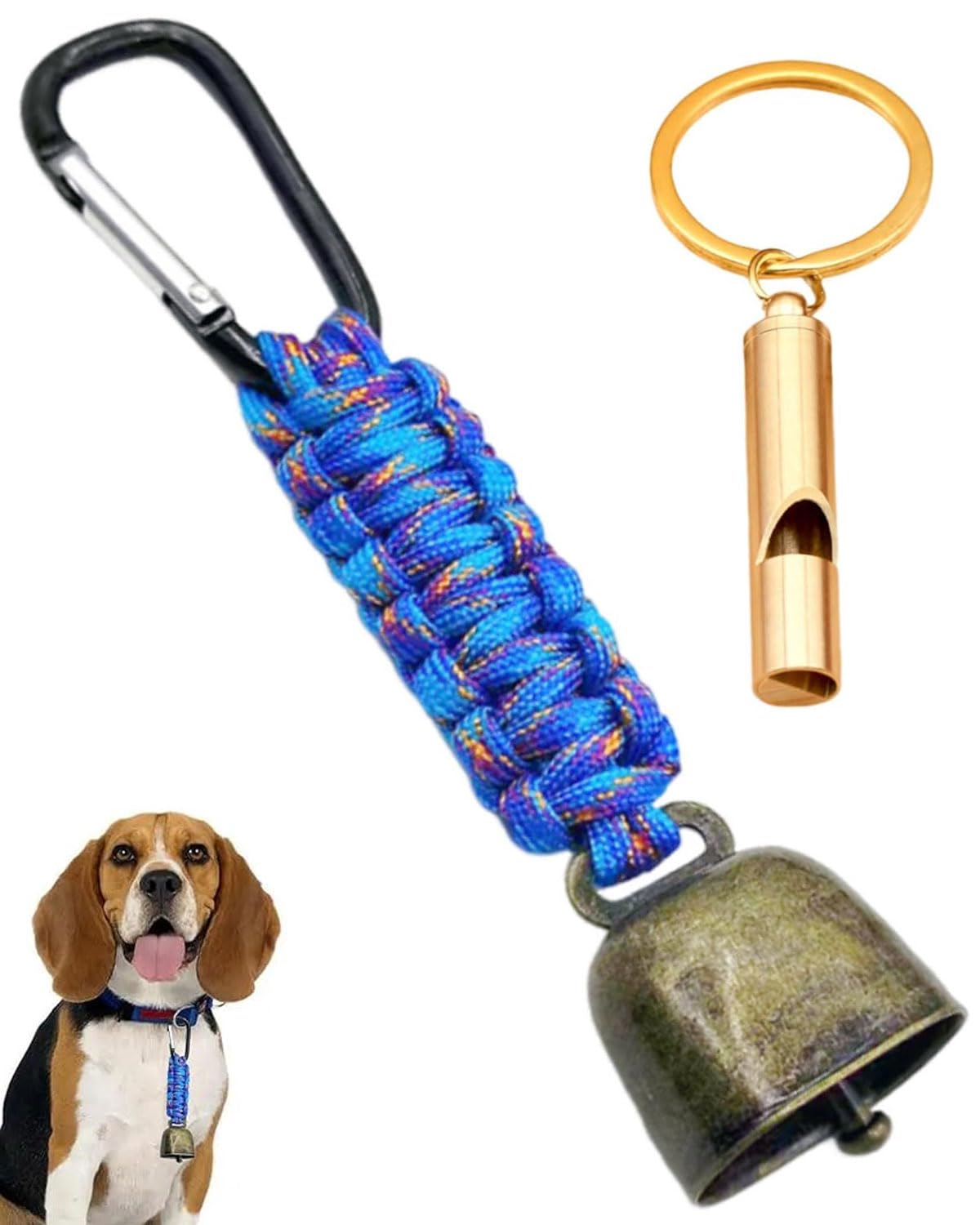 2-teiliges Set Bärenglocke und Pfeife, Laute Bärenglocke Notfallpfeife Bärenglocke Wandern für Wandern Camping Outdoor Angeln Klettern Mountainbike Überleben Reisen