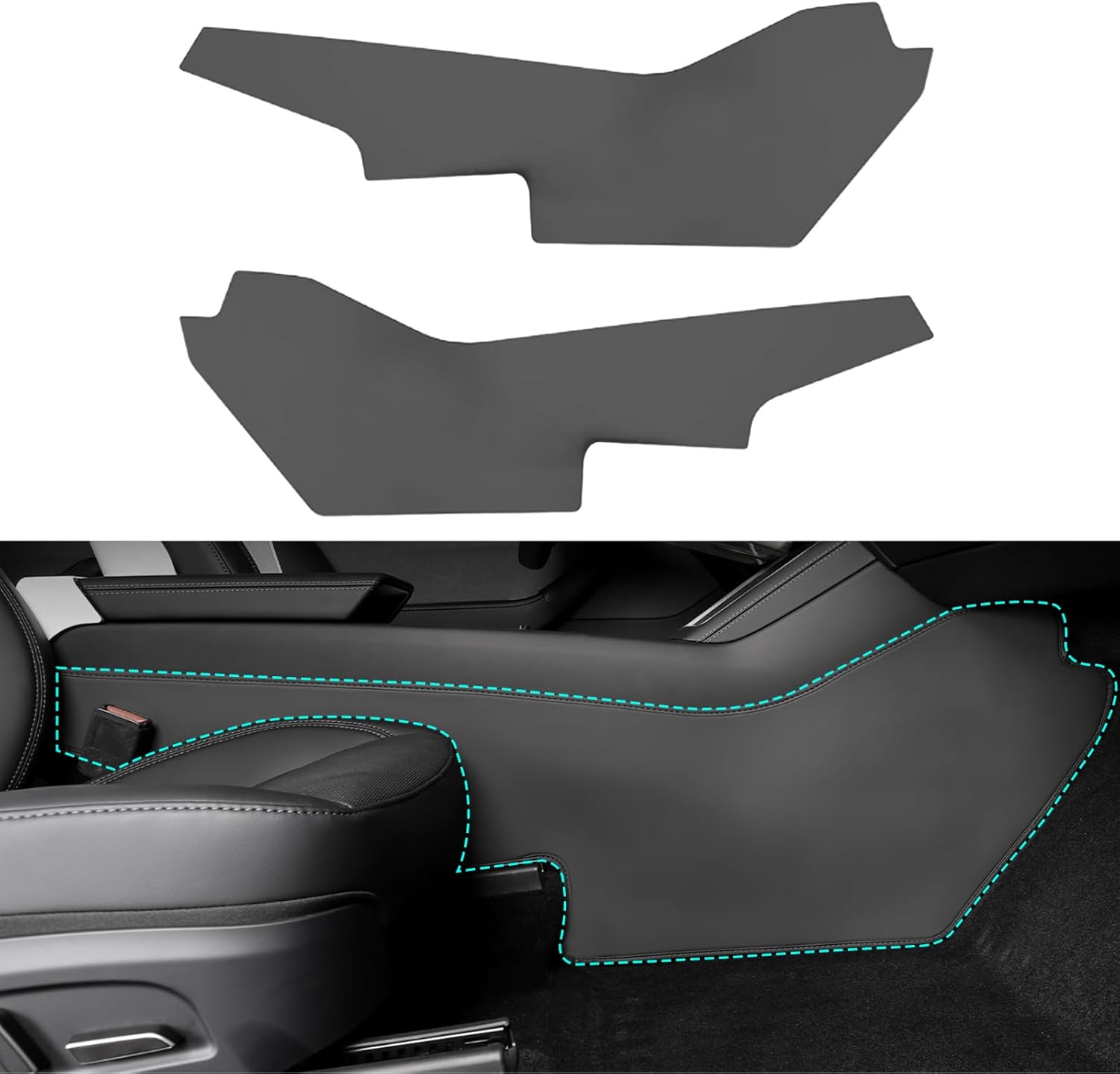 Center Console Anti-Kick Mats for Model Y Juniper 2025 2026 Center Console Pad Cover Protector Scratch-Proof Removable for Model Y Accessories 2026