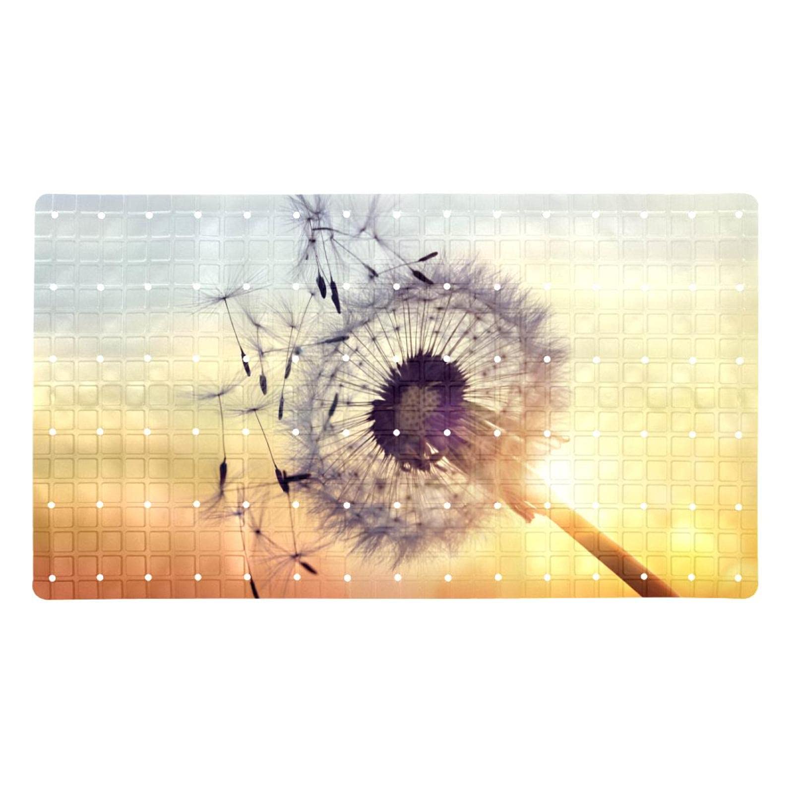 Alfombrilla antideslizante para baño con diseño de atardecer relajante