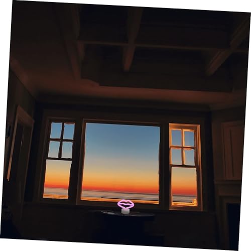 Miniatura 9 de DOITOOL Labios rosados Letrero de neón Labios rojos Luz de noche decorativa Lámpara de noche Lámpara de mesa decorativa Lámpara de mesa LED Mini