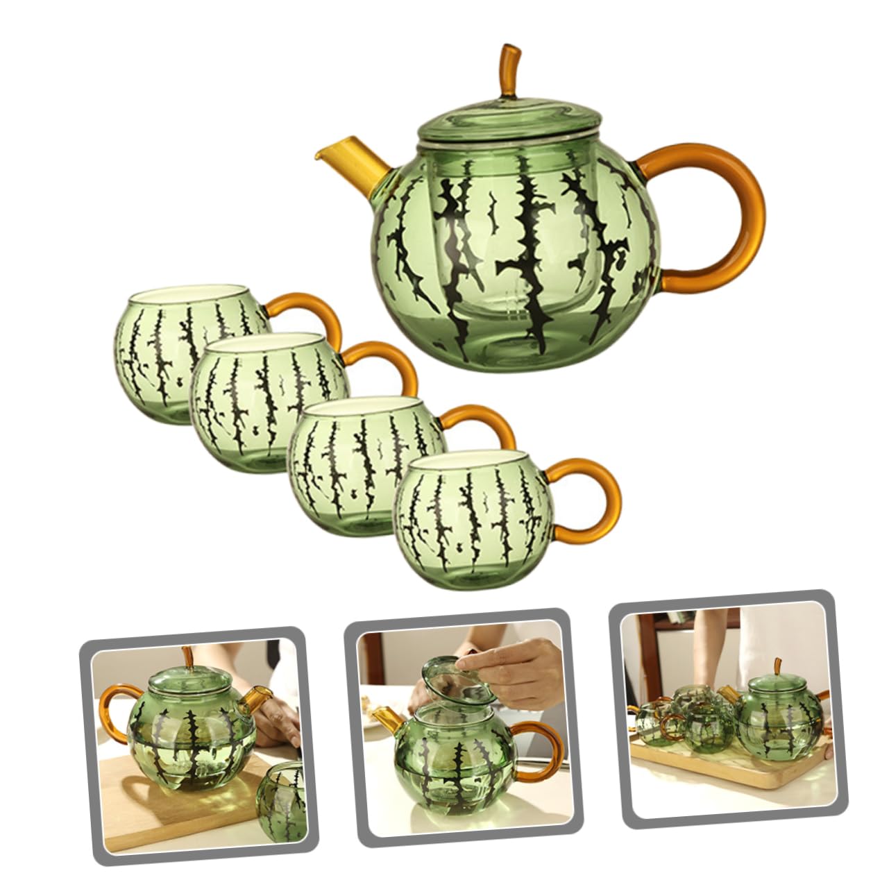 Cabilock Tetera De Cristal Pequeña y Práctica Ideal Para Té Suelto y Té En Bolsa