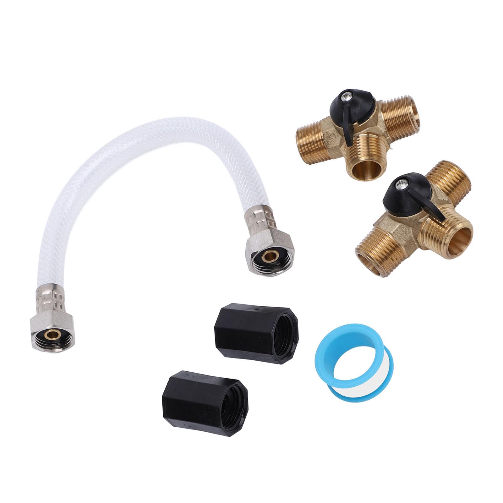 Kit di bypass per scaldabagno per camper, valvola dell'acqua e set di montaggio resistenti all'erosione, 2 connettori femmina per manutenzione del sistema RV