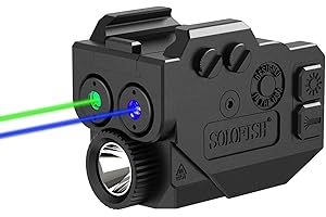 SOLOFISH 500lm Pistol Light with Laser Flashlight Combo