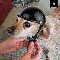 Vista 3 de Enjoying Cascos para perros extrapequeños a pequeños, casco mixto de Chihuahua, casco de perro pequeño a pequeño, sombrero de gato para motociclismo