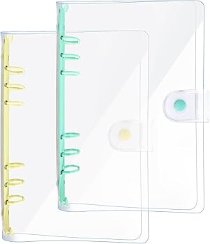 Amazon.co.jp: DY.2ten システム手帳 バインダー A6 クリア 6穴 ボタン