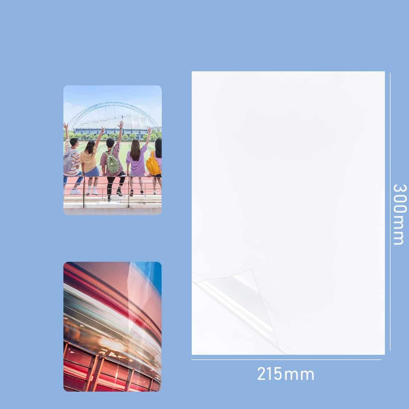 Leliafleury 10Pcs A4 Laminating Pouches Glossy Cold Lamination Film Self Sealing Laminating Sheets for Photos Documents - Image 2