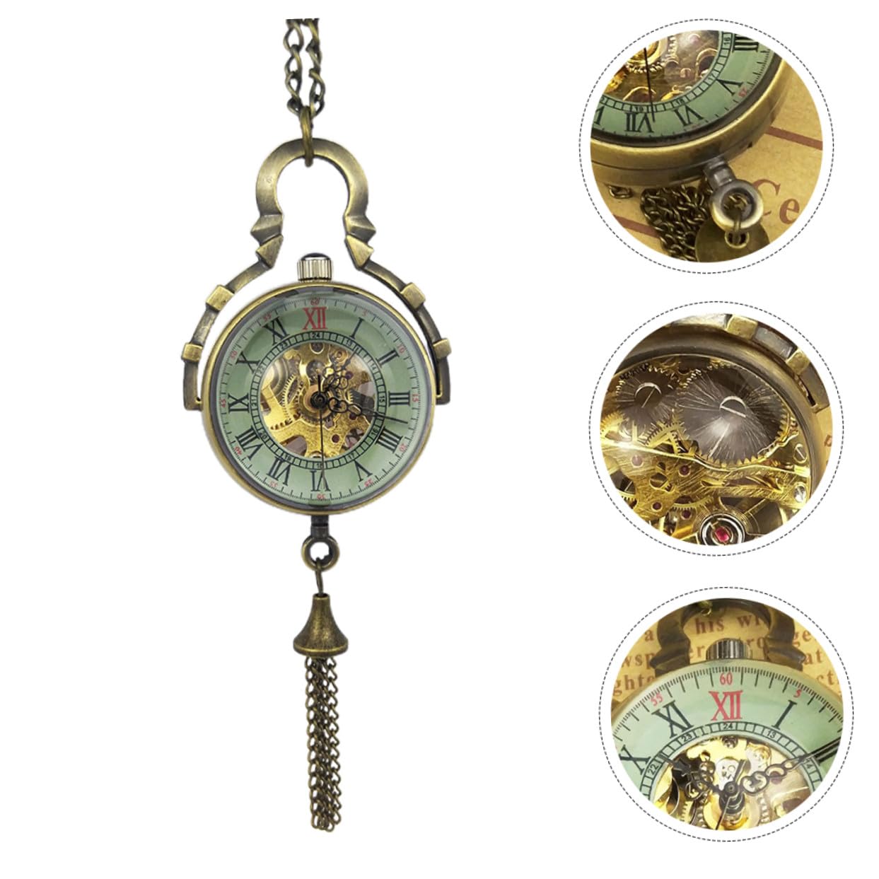 Reloj De Bolsillo Colgante Hueco Esférico Vintage De Aleación Mecánico para Mujer Accesorio De Moda Obsequio Especial