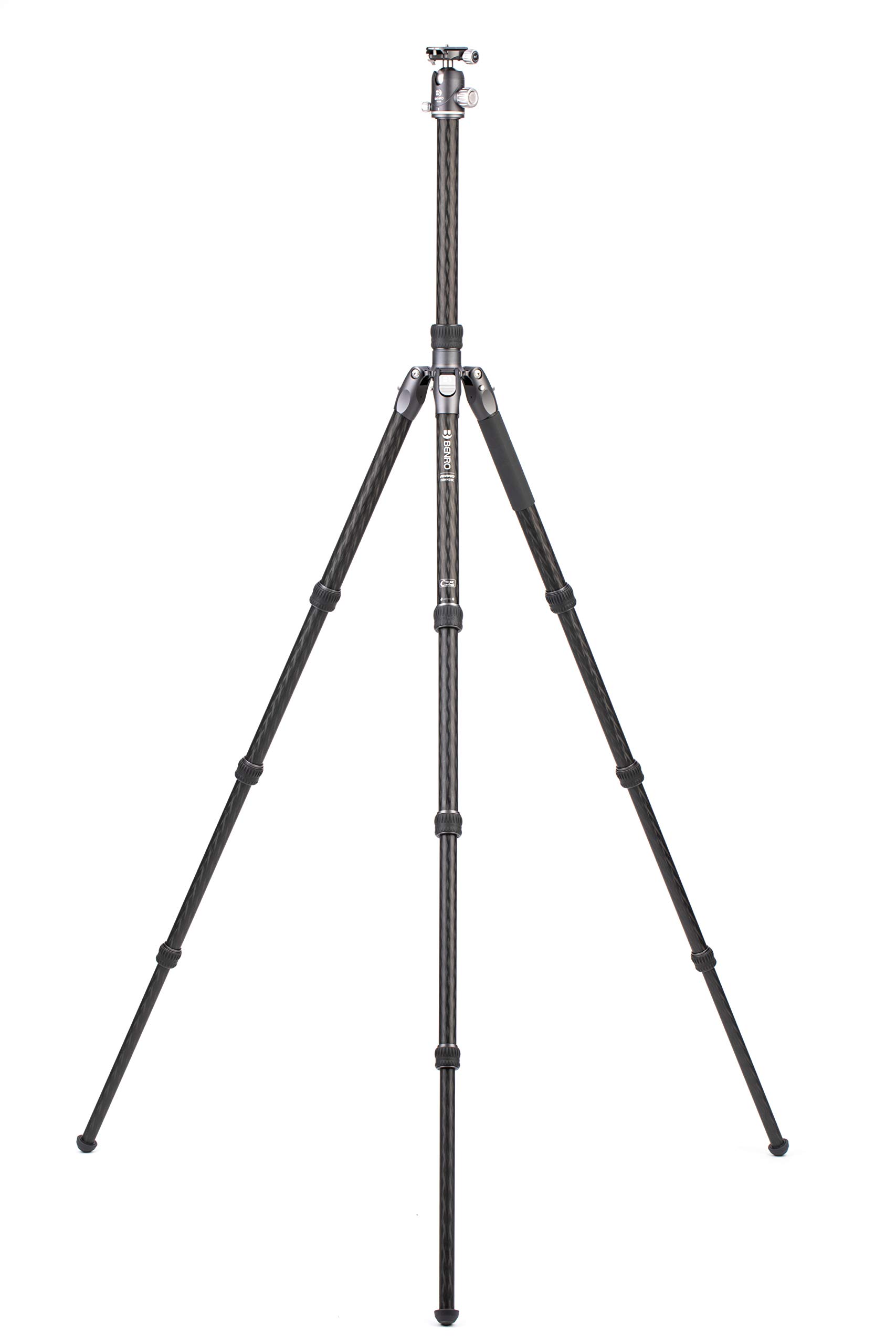 Benro Rhino Carbon Fibre Three Series Tripod/Monopod with VX30 Ballhead, 4 Leg Sections, Twist Leg Locks, Padded Carrying Case (FRHN34CVX30) Max Height 174.5 cm