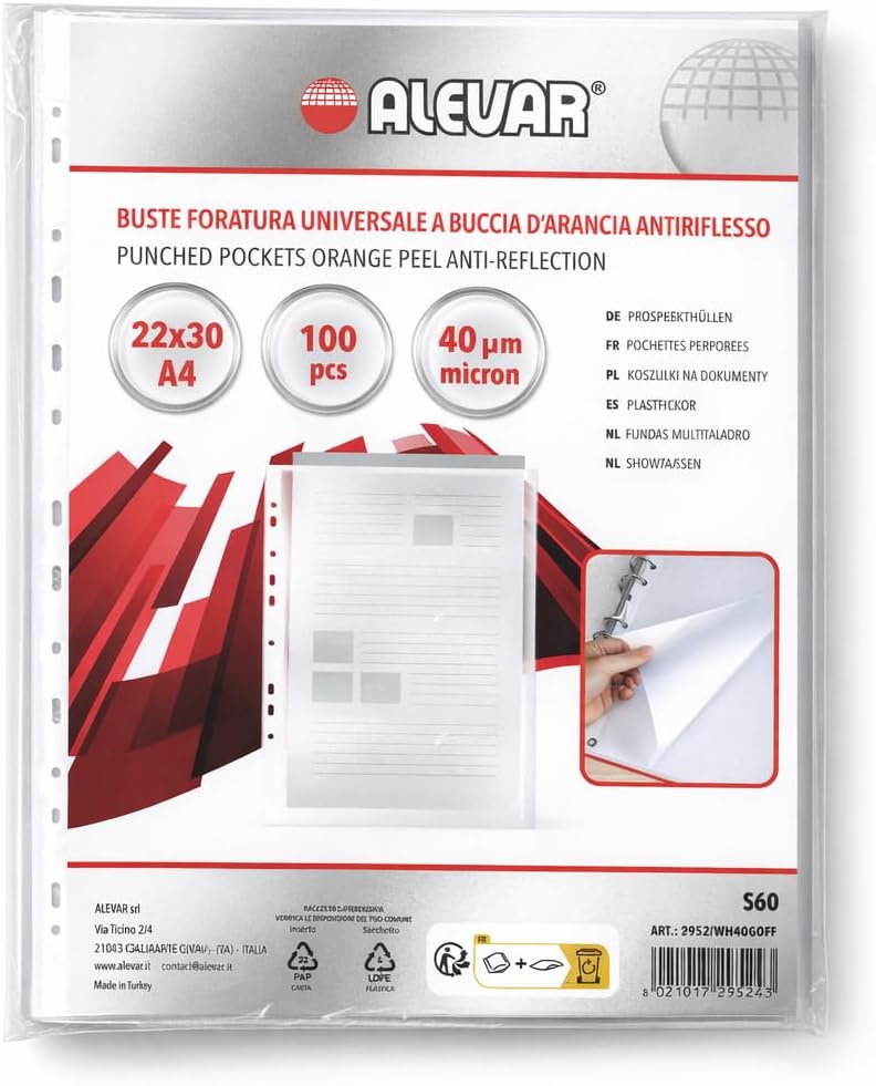 2952/WH40GOFF Transparent Punched Envelopes