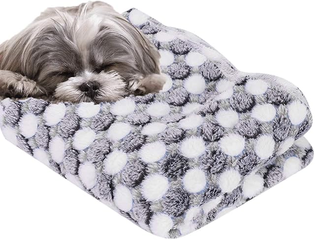 Large Luxury Pet Throw Blanket Dog Fleece Blankets and Throws Super Soft Fluffy Puppy Blanket Durable Dog Cat Blanket for Dogs Puppy Doggy Cats Extra Large Pets Washable Premium Fleece, 100 x 80 cm