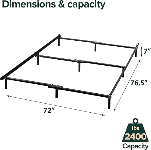 Miniatura 105 de ZINUS - Base metálica Compack de soporte para cama, 7 pulgadas, para colchón y somier, color negro, tamaño individual/matrimonial/Queen Negro