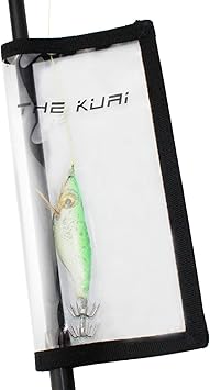 Amazon Thekuai フィッシングルアーカバー 5ピース ルアーラップ ボートカーペット 釣りフックカバー 丈夫でクリアなポリ塩化ビニル お子様やペット 漁師を鋭いフックから安全に守ります 長さ8インチ X 幅8インチ Thekuai 釣りエサ箱