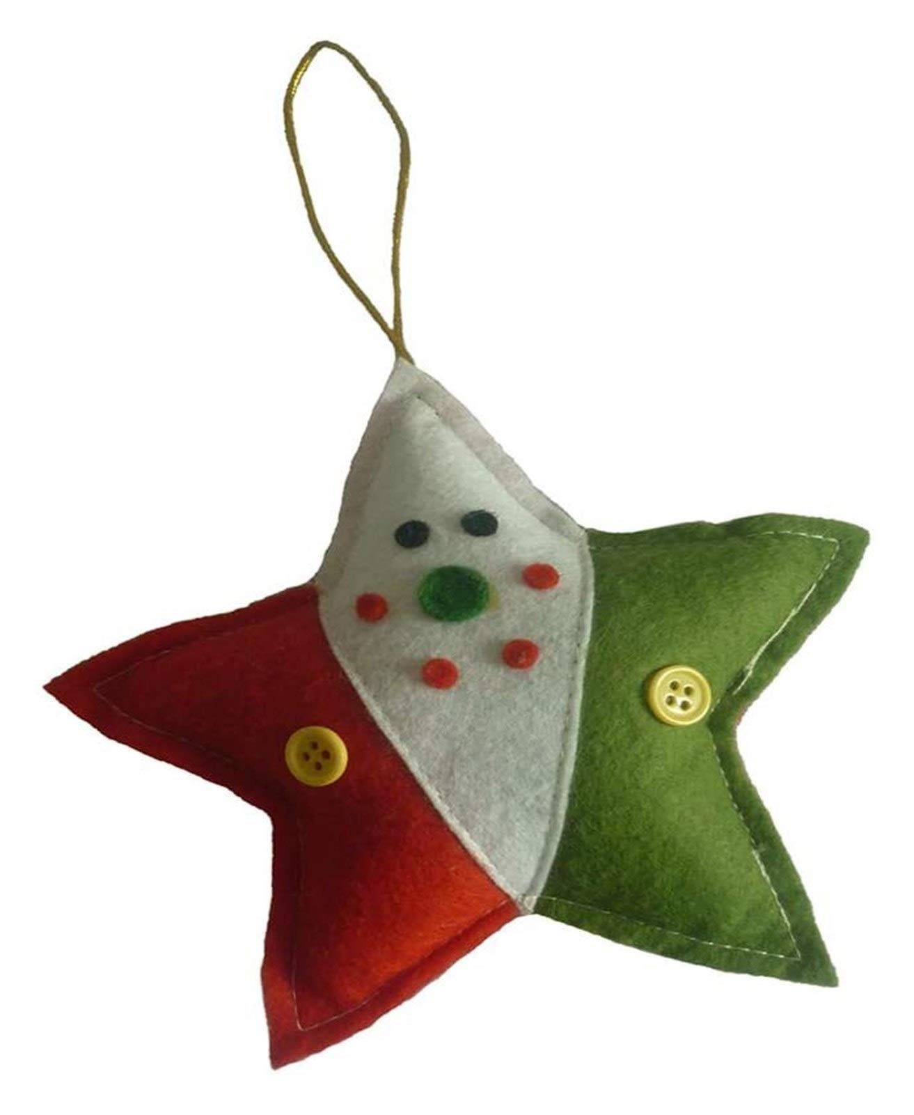 XIAOGING Christmas Hanging Ornaments Decoration For Xmas Party - Heart, 13X13CM (Color : Star, Size : 13X13CM)