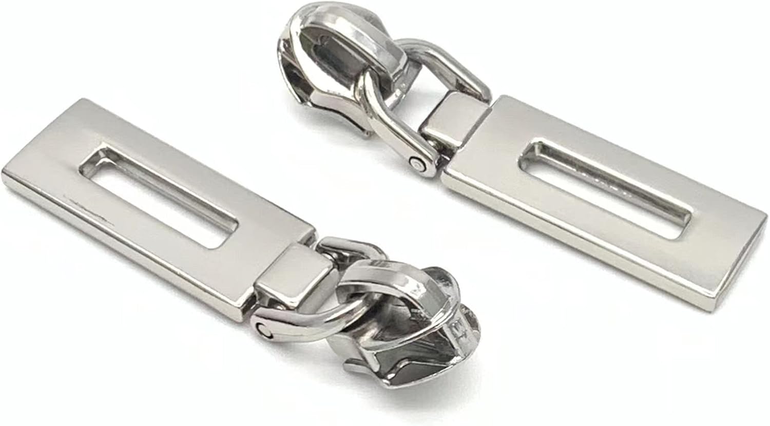 5 Zipper Pulls Silver Metal Zipper Pull 25pcs Bulk Heavy