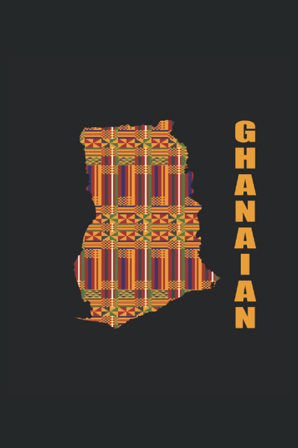 Ghana Kente map Pattern Africa Ghanaian: 6 x 9 lined journal | Cool Ghana Kente map Pattern Africa African Pride Pattern Ghanaian gift