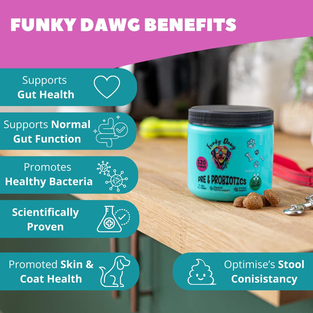 Funky Dawg Premium dog probiotic supplement chews - Image 4