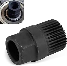 leechio 1 PC Automotive Generator One-Way Pulley Disassembler, Alloy 33-Tooth Clutch Wheel Detach Socket Tool, Repair Replacement Accessories, Compatible with Volkswagen Audi Mercedes-Benz (Black)