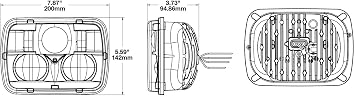 J.W. SPEAKER 8910-Ev2 12/24V Dot/Ece Rht HTD Black