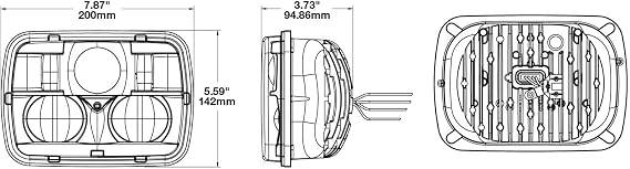 J.W. SPEAKER 8910-Ev2 12/24V Dot/Ece Rht HTD Black