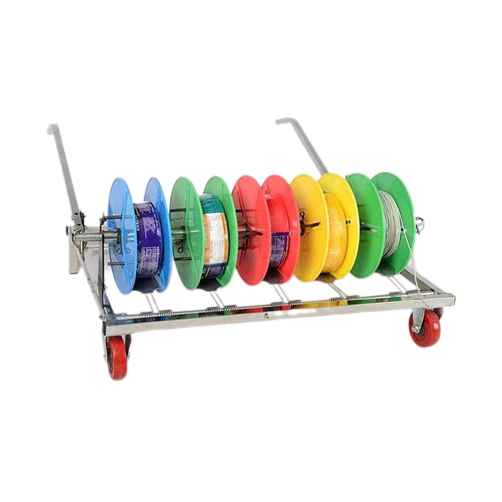 Carrito dispensador de cables industriales ajustable y soporte robusto Estilo 2