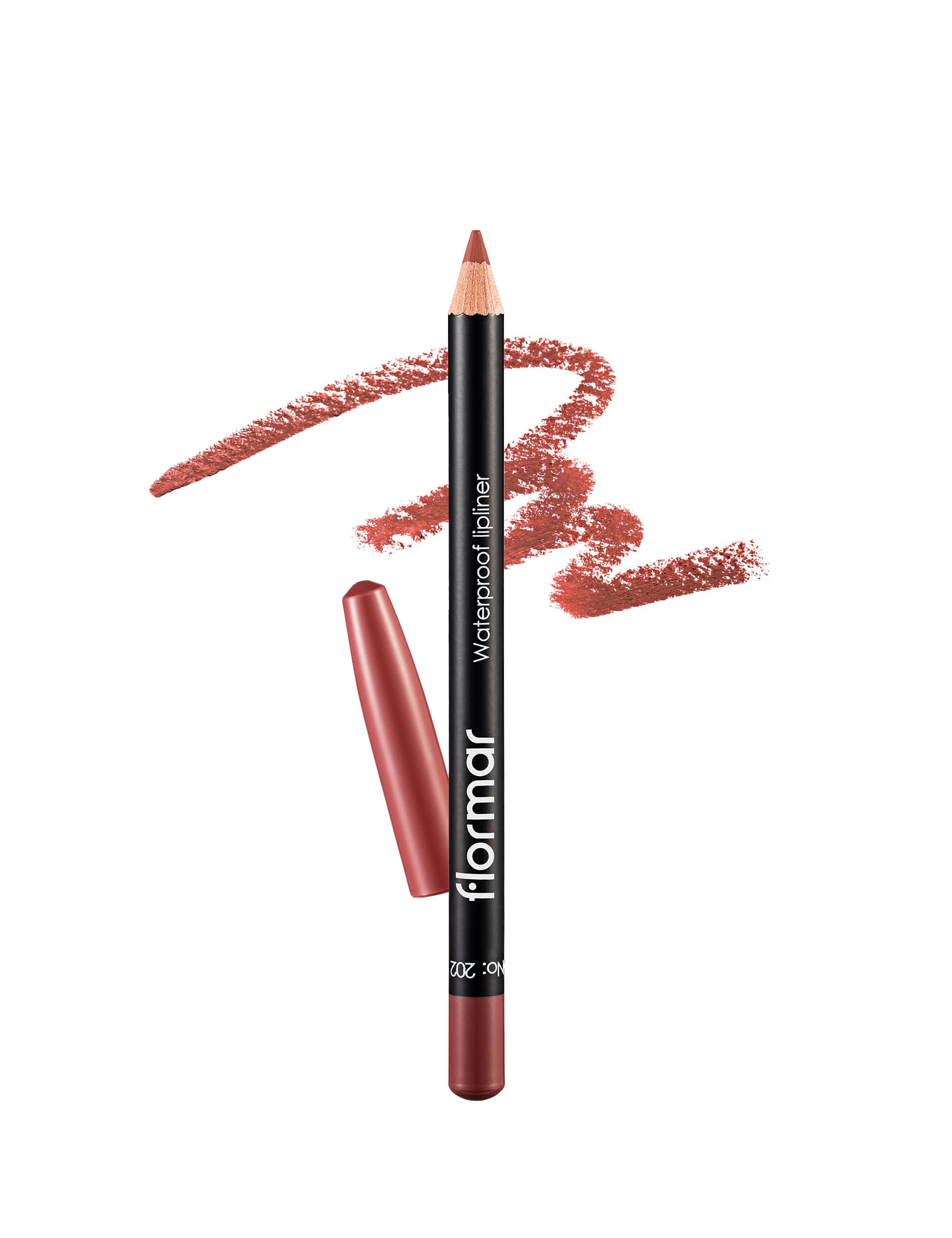 Flormar Waterproof Lipliner, 202 Soft Pink Brown