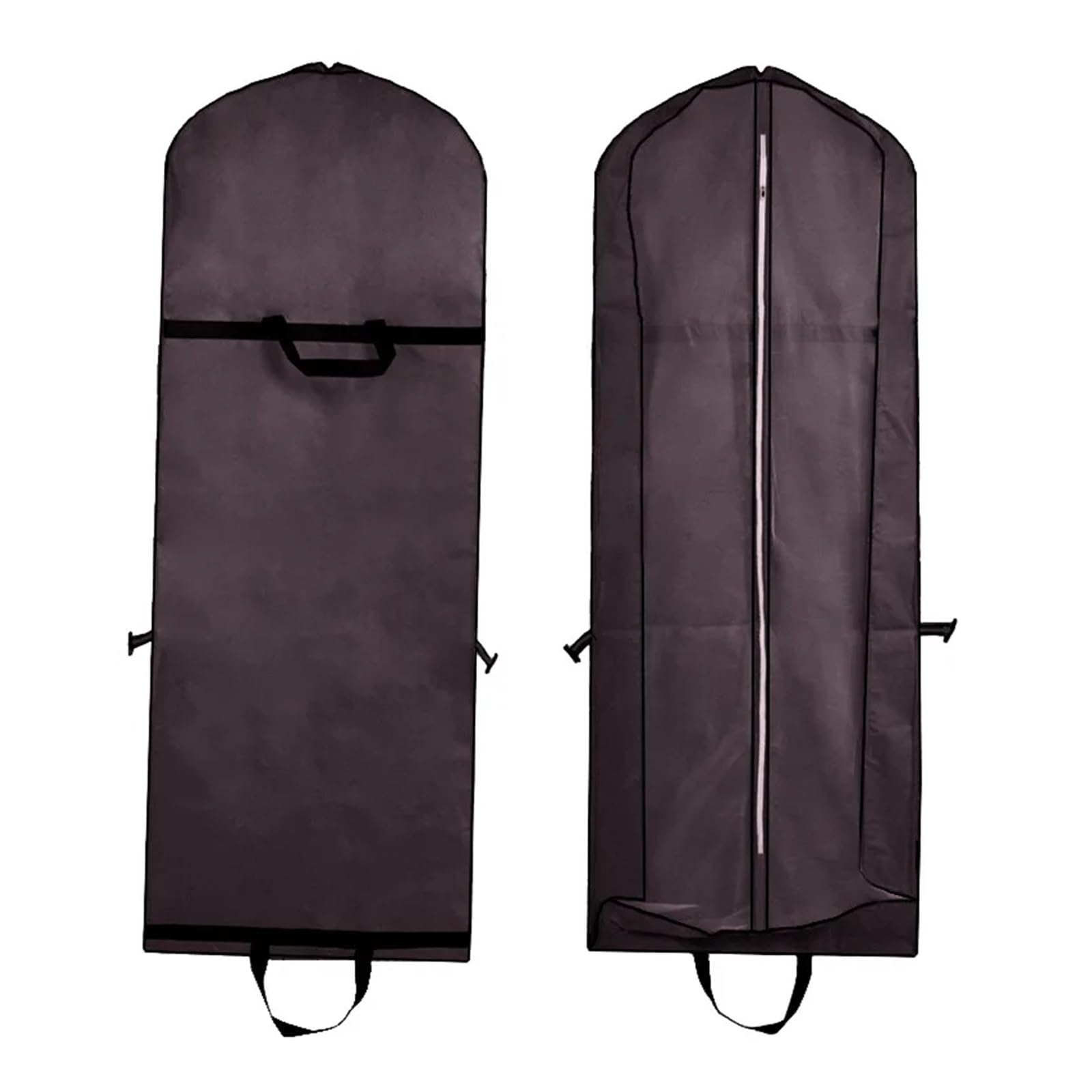 2 uds 150cm vestido cubierta antipolvo plegable bolsa protectora de almacenamiento ropa traje(Coffee)