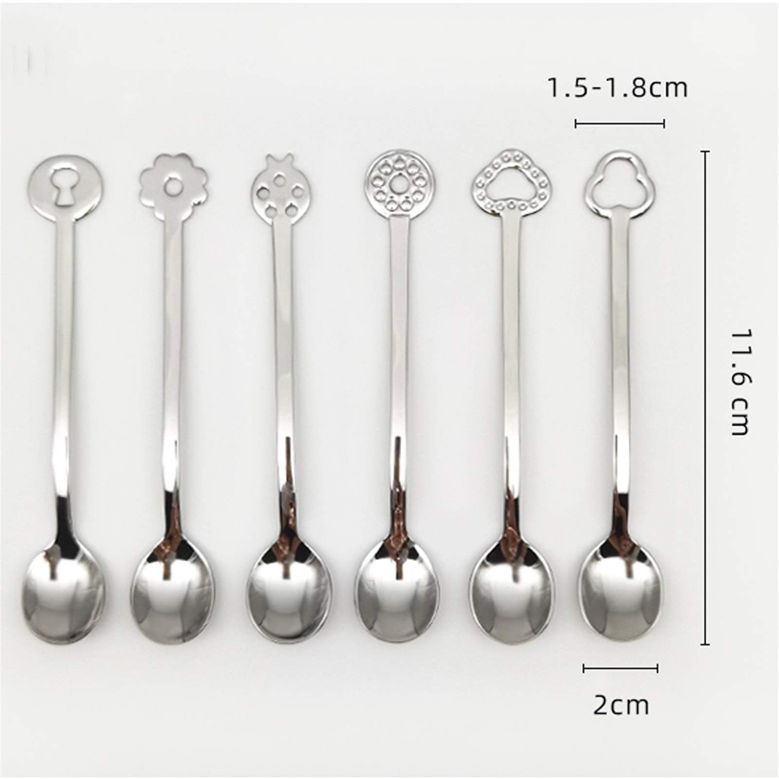 Cucharas de Postre Café de acero inoxidable con agitación de la cucharada de la cucharada de la cuchara de la cuchara de café, láctea de la barra de la barra de la lámina de la cucharada de la cuchara
