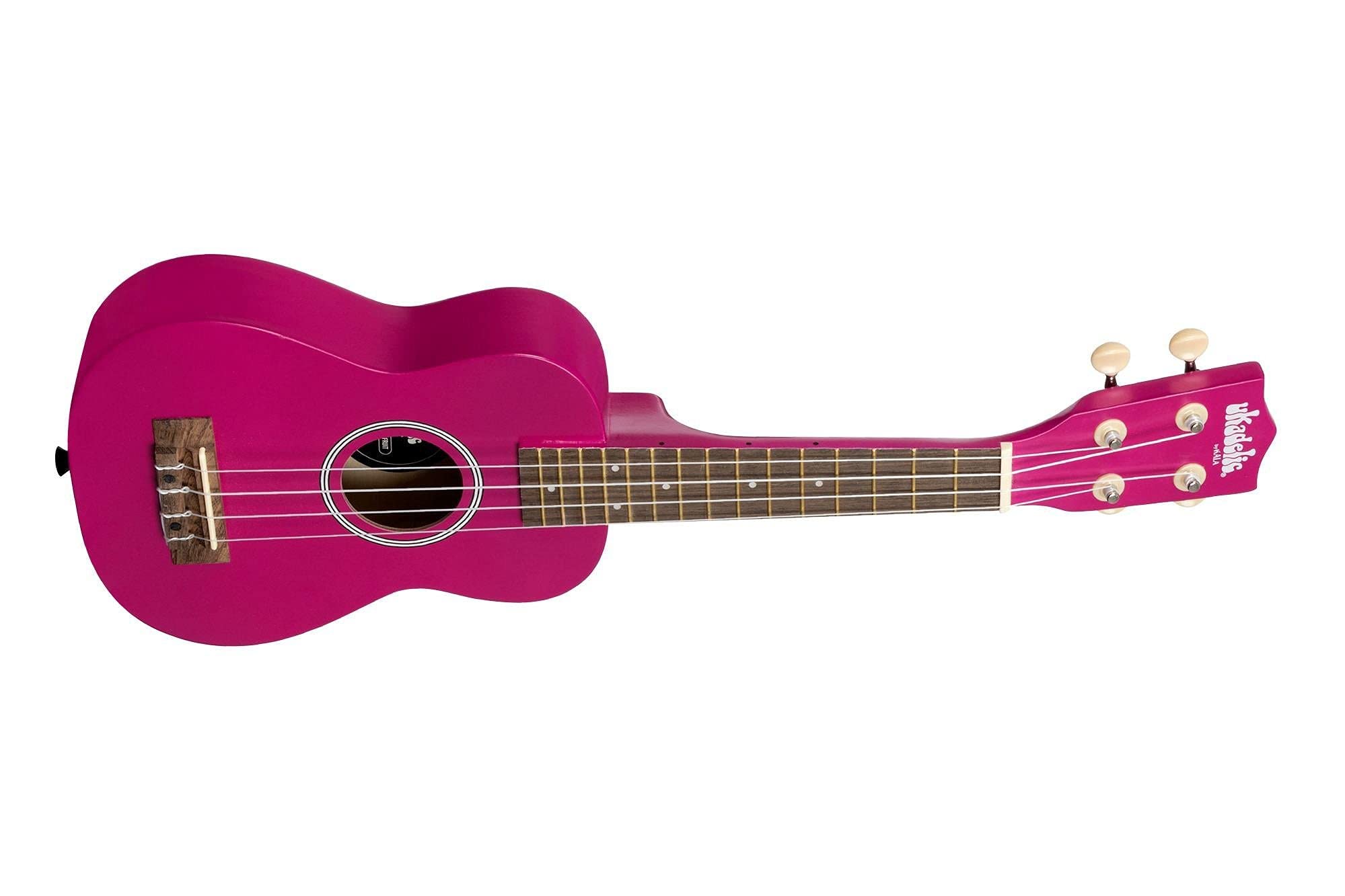 KALA Ukadelic brytyjski dragonfruit - ukulele sopranowe Dragon Fruit z torbą