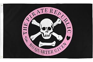 Pirate Republic Pink Flag - 3x5 Ft