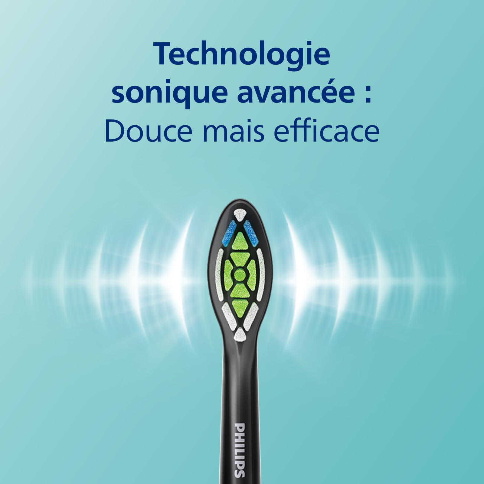Philips Sonicare ProtectiveClean 5100 - Brosses à dents électriques avec 3 modes de brossage, capteur de pression, minuterie et étui de voyage, blanc et bleu, Lot de 2, modèle HX6851/34