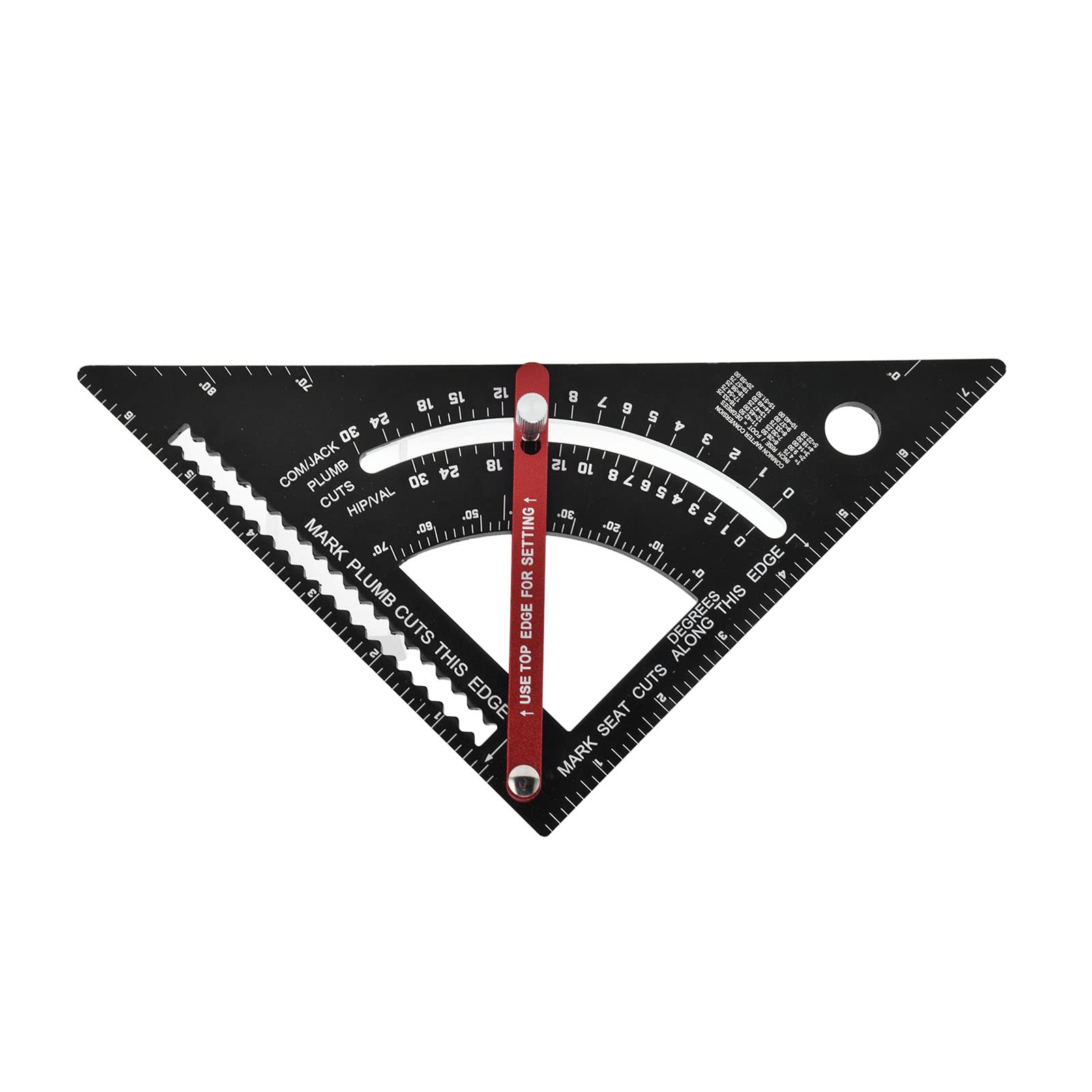 Regla Triangular Ajustable, Herramienta móvil de aleación de Aluminio para trazado de carpintería, Multifuncional con Escala Clara.