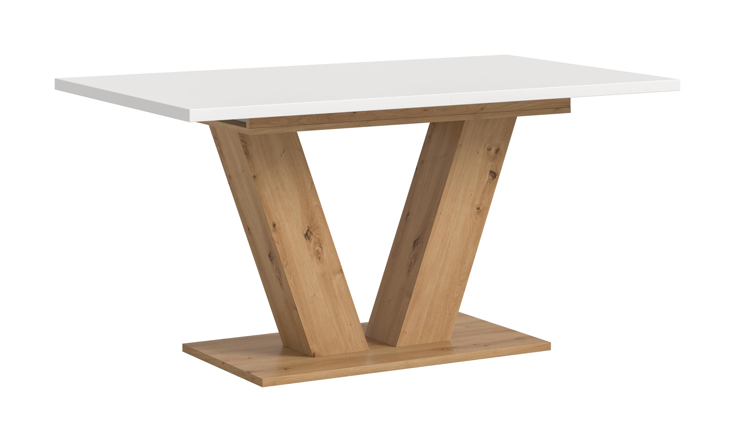 xonox.home - Esstisch Motion 2-TLG. Set 150x76x90 cm in Artisan Eiche und weiß - Auszugstisch Speisetisch Wohnzimmertisch Küchentisch Holztisch - erstklassige Qualität