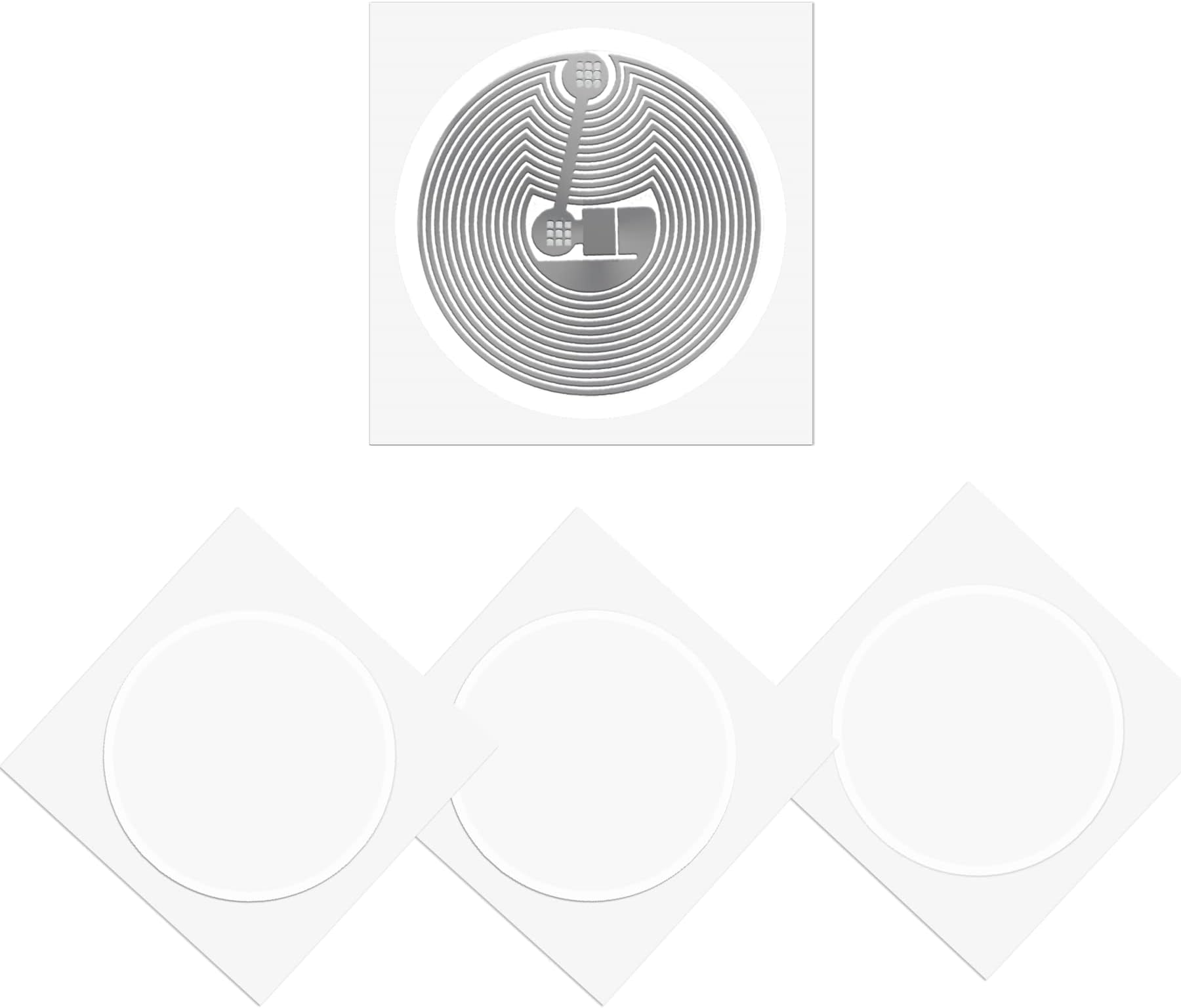 20 PCS BABIQT M1 Classic 1K Tags S50 RFID Sticker NFC Tags, Smart S50 Tag Stickers RFID ISO 14443A 13.56MHz M1 1K Stickers Self-Adhesive 1 inch Round