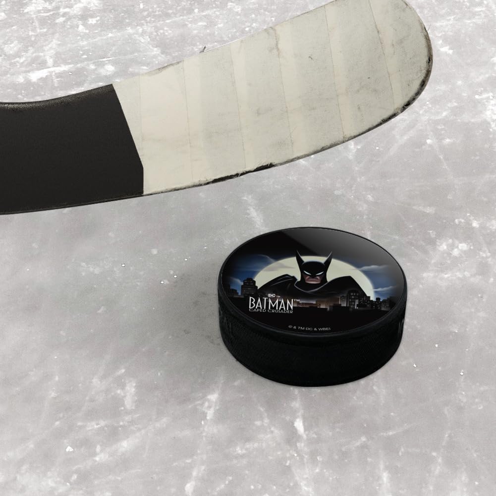 Batman: Caped Crusader Over Gotham Ice Hockey Puck