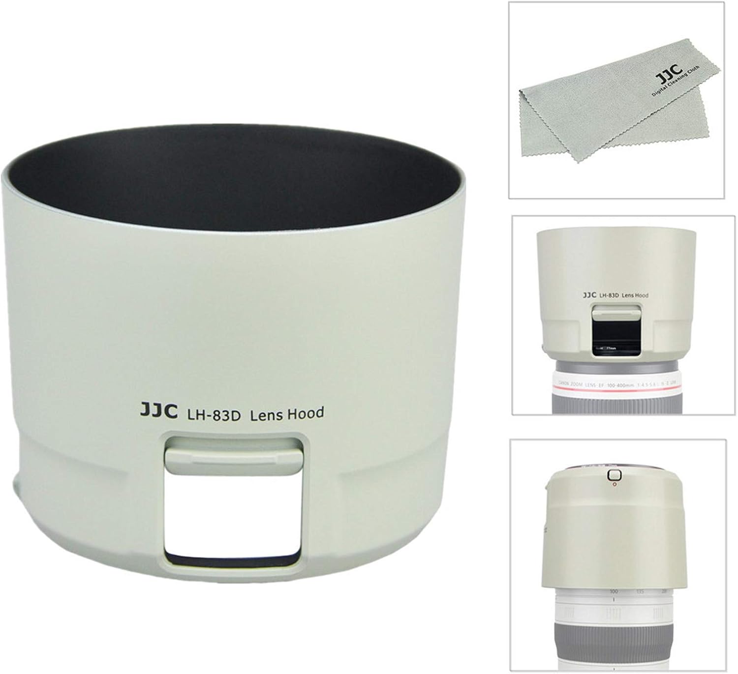 Amazon Co Jp Jjc 可逆式 レンズフード Canon Et d 互換 Canon Ef 100 400mm F4 5 5 6l Is Ii Usm レンズ用 フィルター 調整可能 白 家電 カメラ
