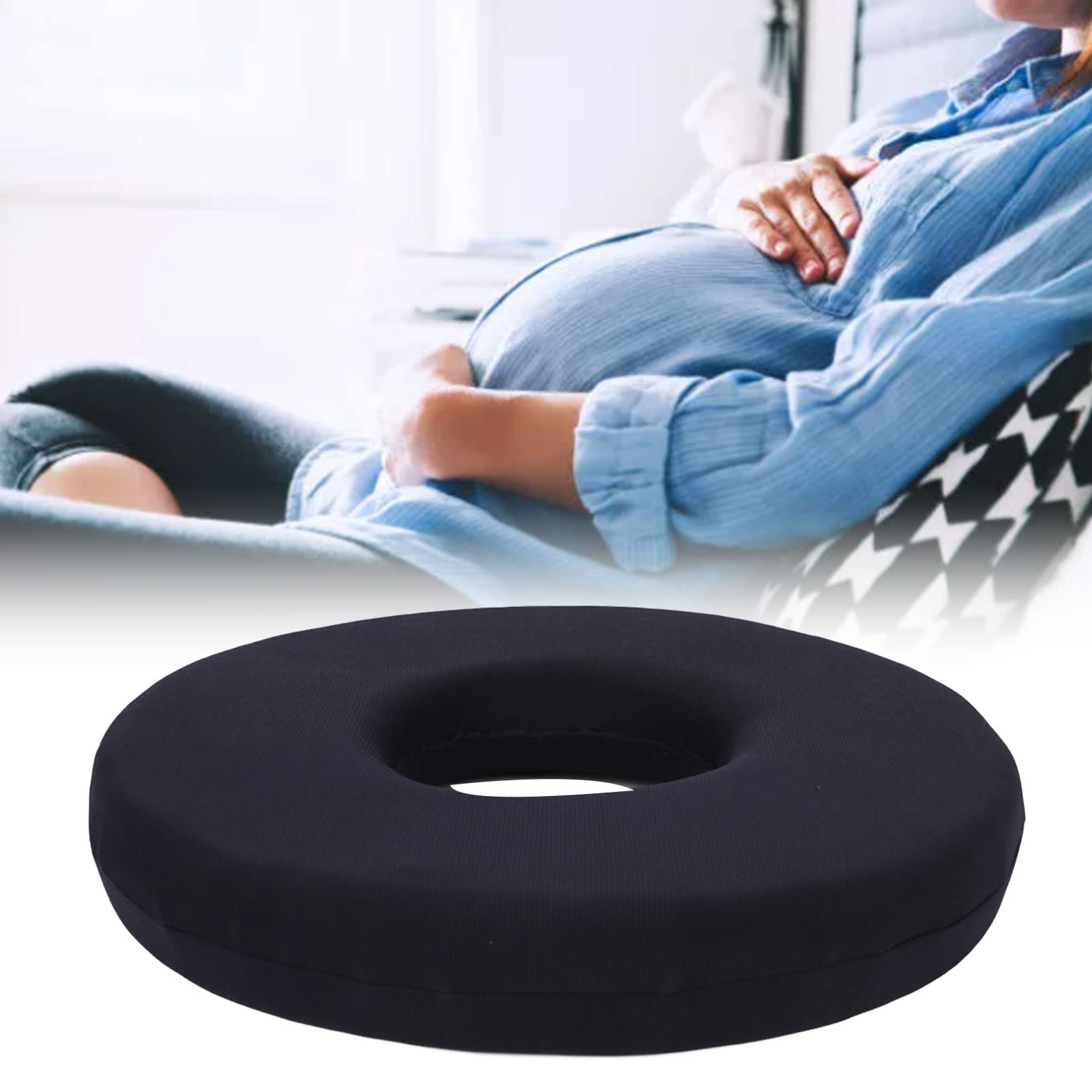 Wakects - Cojín antiescaras para silla de ruedas, redondo, esponja, 35 cm, soporte cómodo, para embarazo, Coccyx, Post-Natal