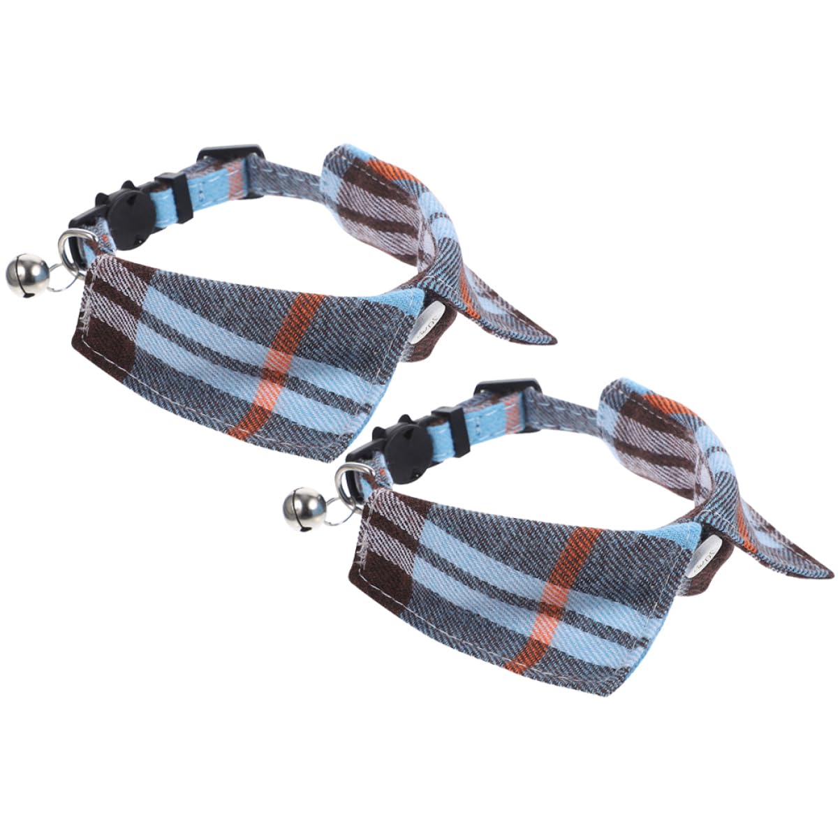 POPETPOP 8pièces Collier pour Chat Réglable avec Clochette Et Nœud Décoratif Lot Carreaux pour Look Élégant Et Sécurisé