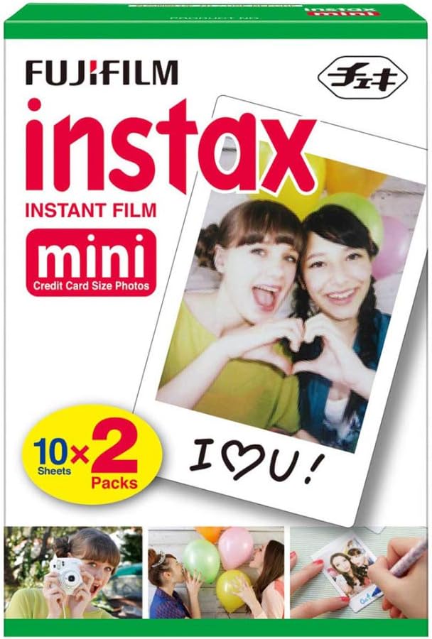 Fujifilm instax Mini 9 Instant Camera (Ice Blue) with Film Twin Pack Bundle (2 Items) : Electronics