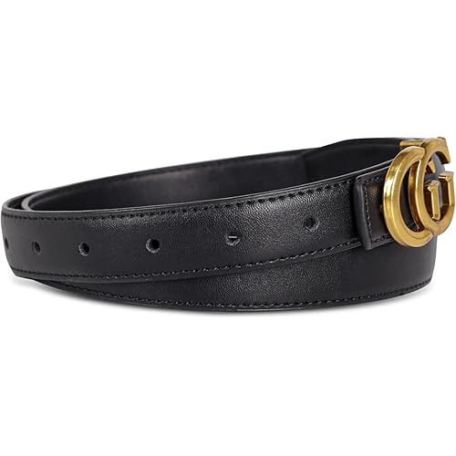 Women's Leather Belt with Buckle - Ideal for Dresses, Jeans, and Coats