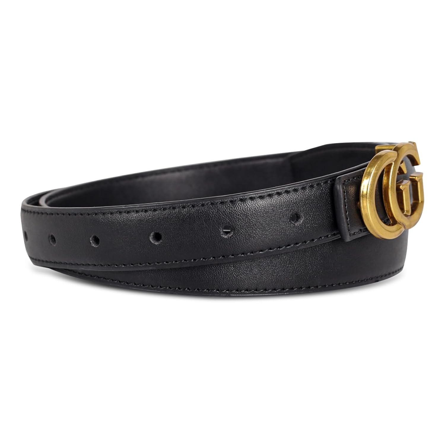 Womens Leather Belt with Buckle - Ideal for Dresses Jeans and Coats