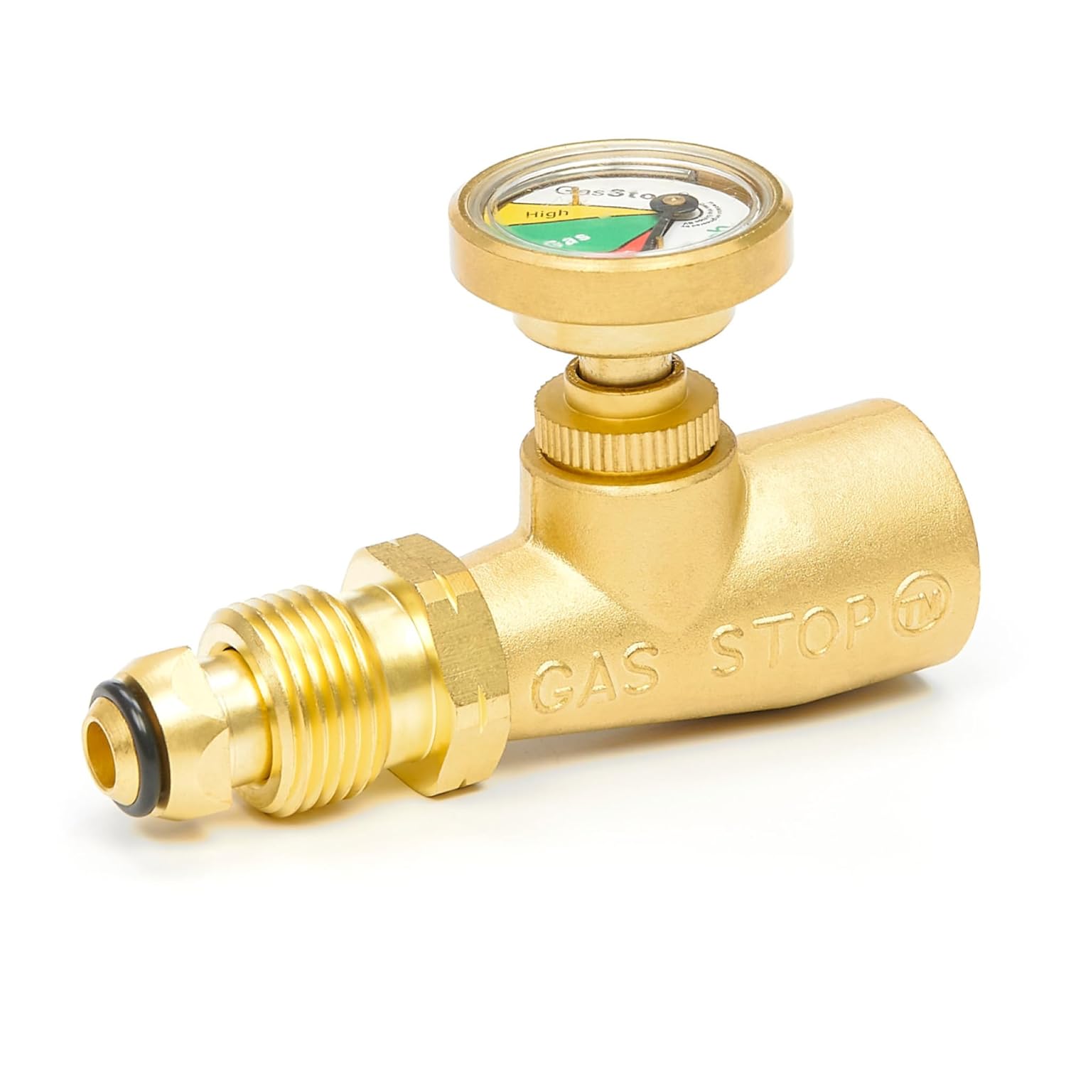 GasStop Propane Gas Bottle Gauge with Emergency ShutOff Colour
