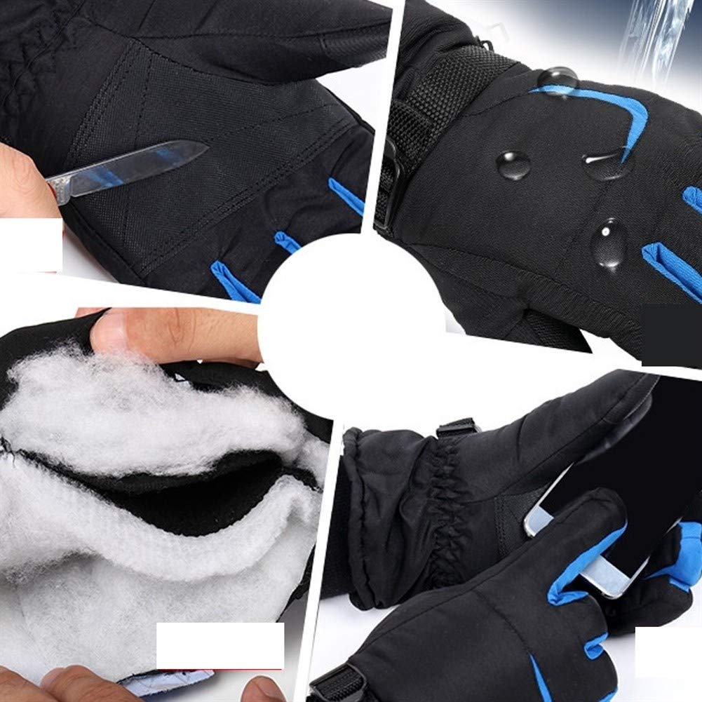 Guantes Guantes al Aire Libre Unisex de la Pantalla táctil, además de Terciopelo Caliente Engrosamiento Montar a Prueba de Viento Guantes Impermeables