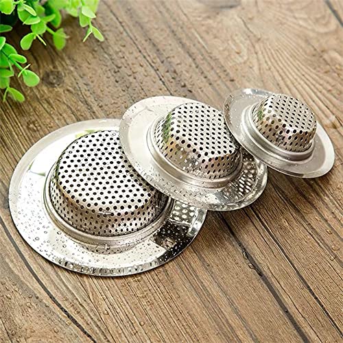 Drain Hair Catcher,Drain Stoper,Shower Drain Cover for Bathtub, Kitchen Sink Strainer, Stainless Steel Bathroom Sink, Drain Stopper with (4 PCS,White,2.7 in)