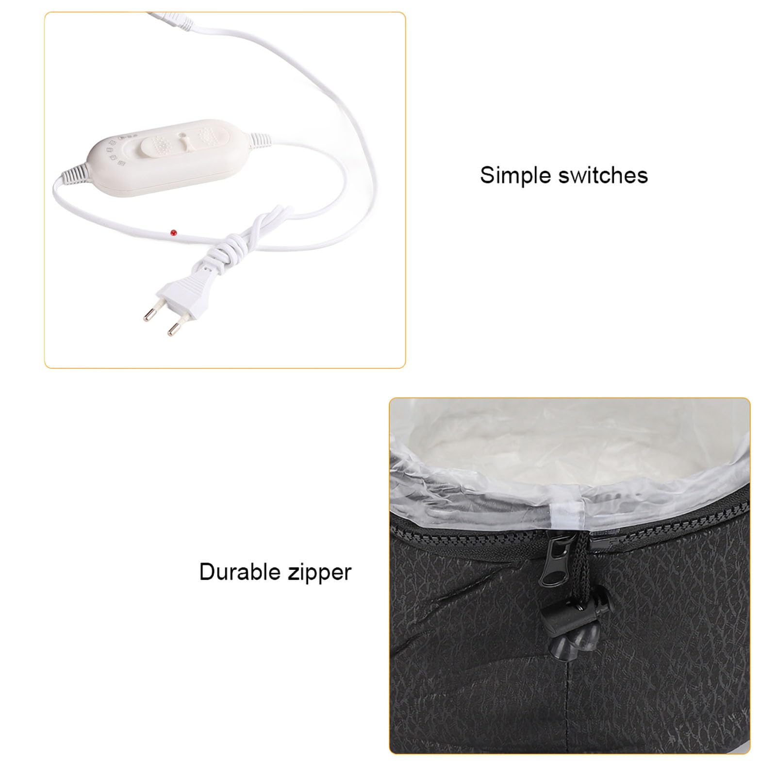 Wtyczka EU 220 V Czapka do gotowania na parze,Elektryczna czapka do pielęgnacji włosów, Czapka parowa Elektryczna, Czapka do gotowania na parze do pielęgnacji włosów w domowym SPA