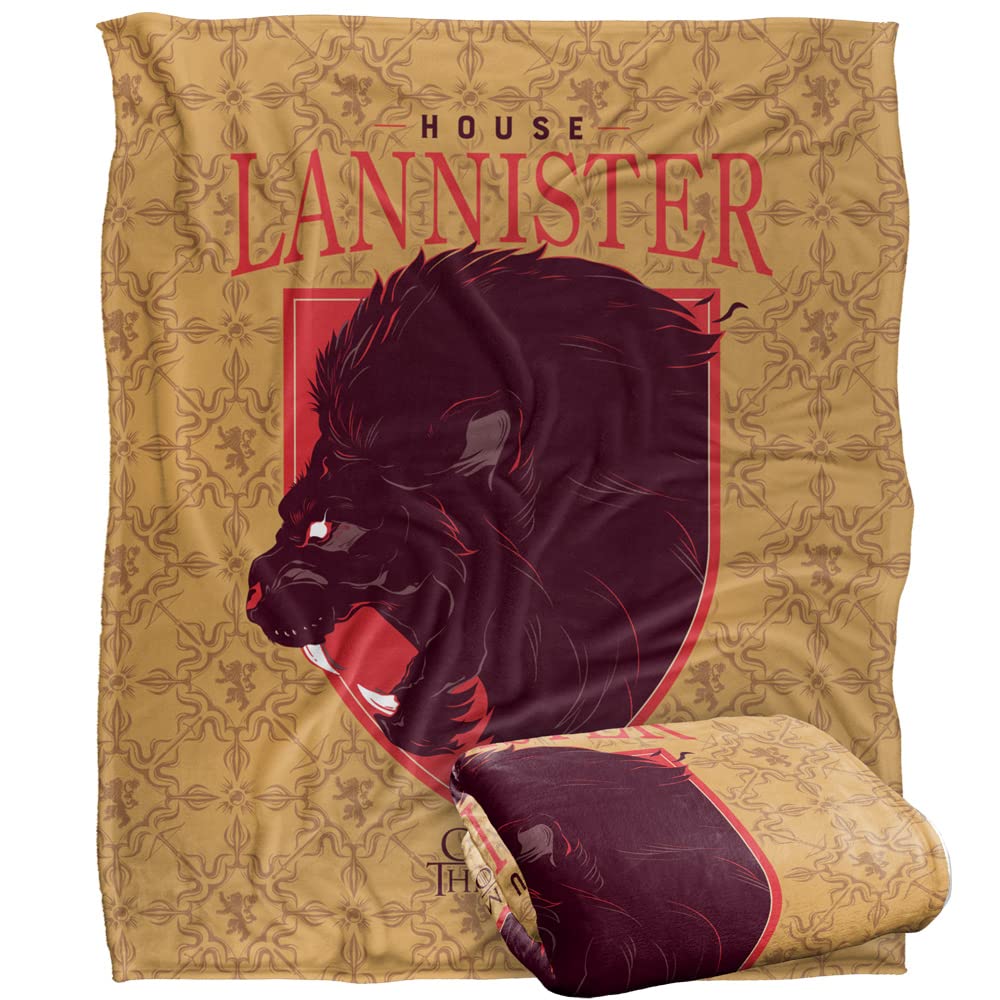 GAME OF THRONES House Lannister Officially Licensed Silky Touch Super Soft Throw Blanket 152 x 127 cm