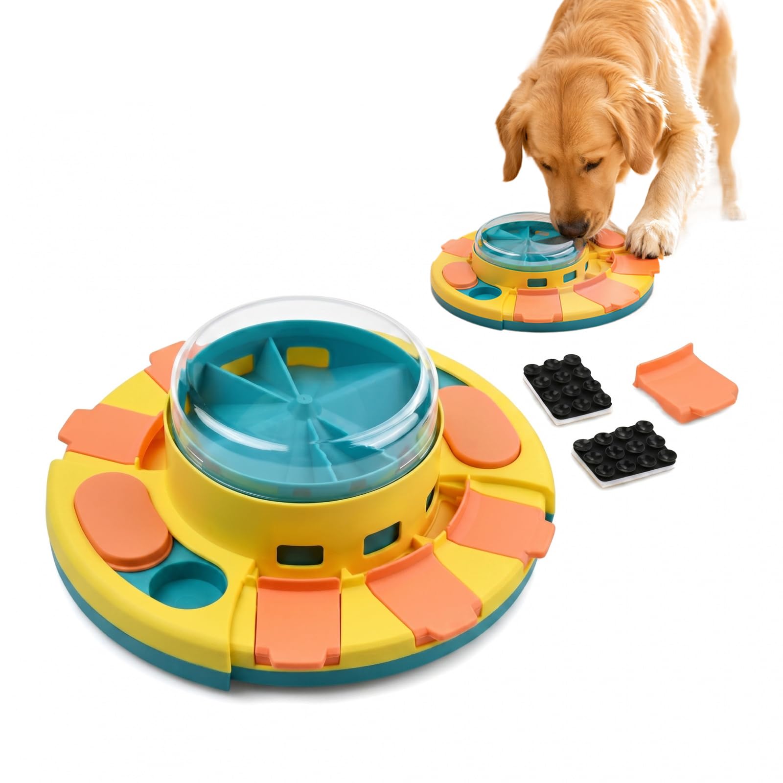 Muiltvoe Interactive Dog Puzzle Toys for Large & Medium Dogs, Slow Feeder Dog Treat Dispenser Toy for IQ Training & Mental Stimulation, Fun Dog Enrichment Toy for Boredom Busters