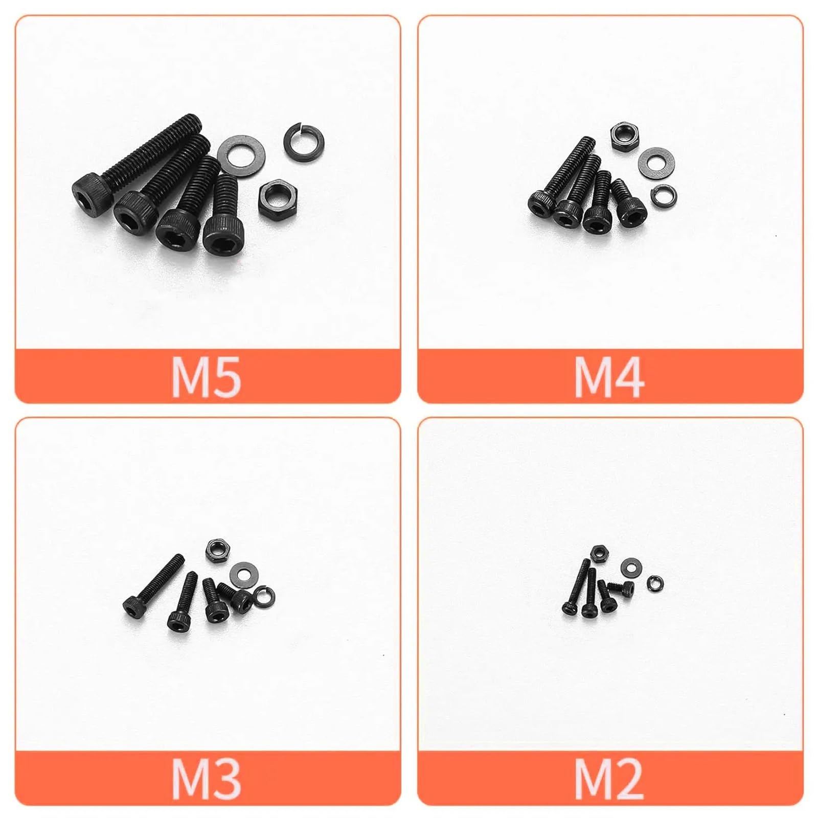 1680 Uds M2 M3 M4 M5 juego de arandelas tuercas pernos cabeza hexagonal métrica, Kit surtido tornillos casquillo para Electrónica