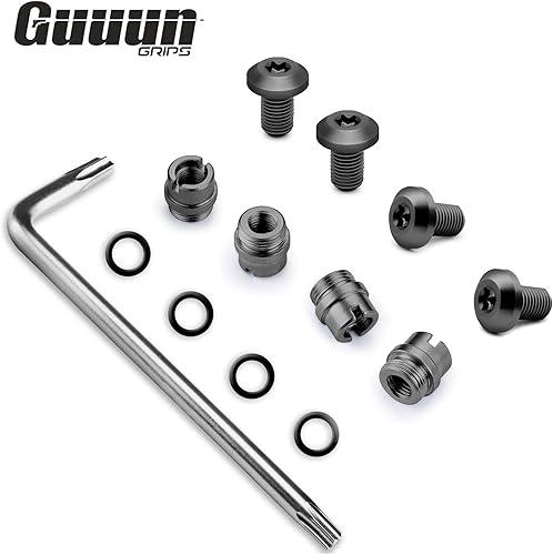 Miniatura 2 de Guuun Tornillos de agarre 1911, llave Torx T10, 4 anillos tóricos, acero inoxidable, color plateado