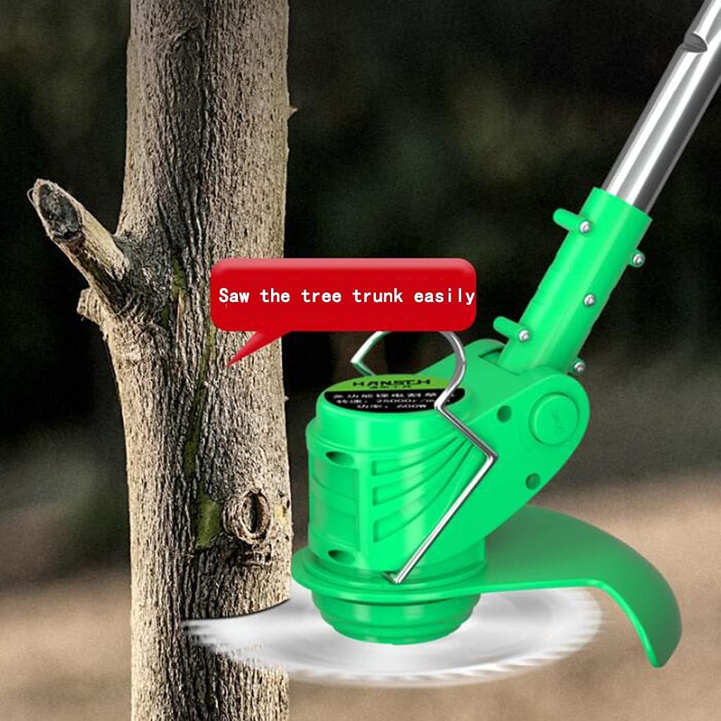 Lawn Mowers Battery Lawn Mower Household Portable ELD Electric Lawn Mower Agricultural Rechargeable Cordless Garden Pruning Tool (Green Battery*1)